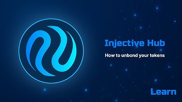 How to unbond your tokens (Staking, Injective Hub)