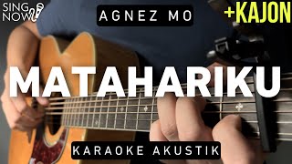 Matahariku - Agnes Monica (Karaoke Akustik + Kajon)