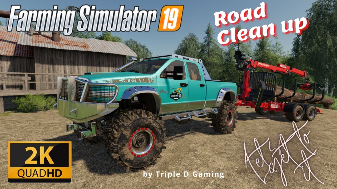Farming simulator 19 Road clean up job Triple D County TP Ep5 60fps