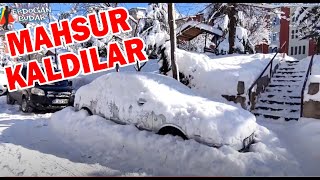 Yozgatta Son 20 Yilin En Yoğun Kar Yağişinda Kar Altindaki̇ Araçlar