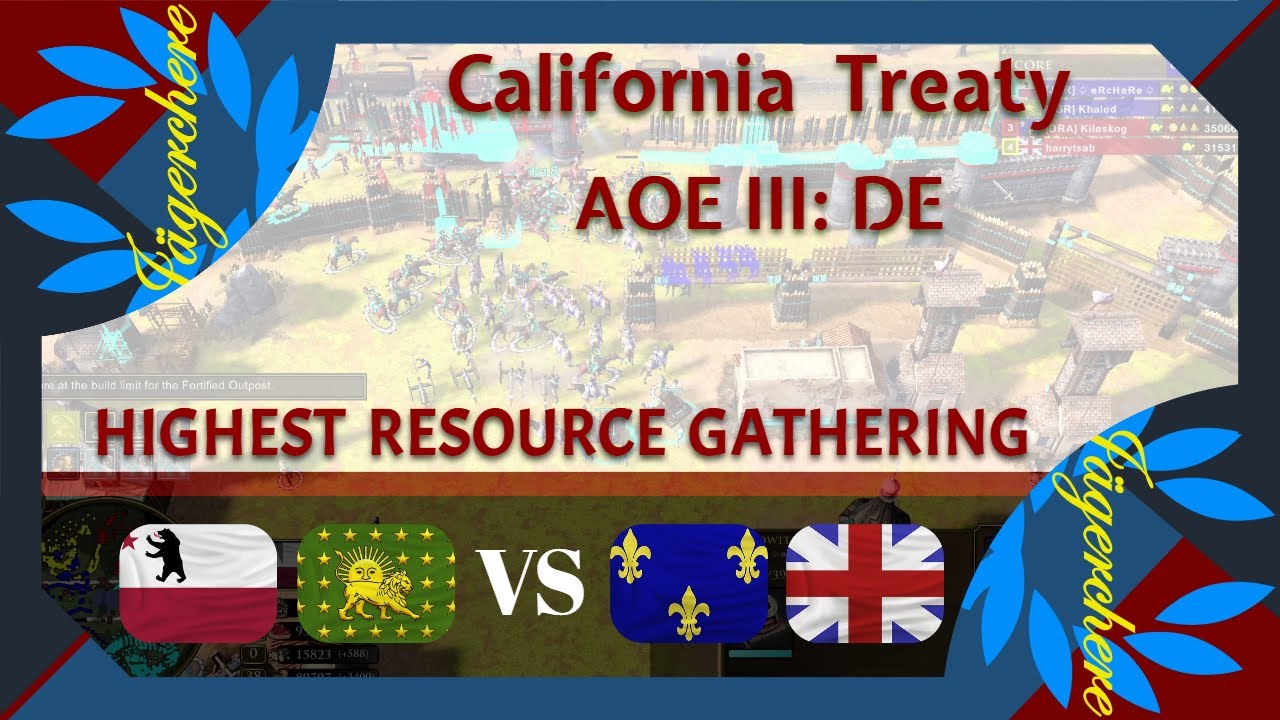 AOE III: DE | THE BEST LIVESTOCK BOOMING CIV | 2v2 Treaty with