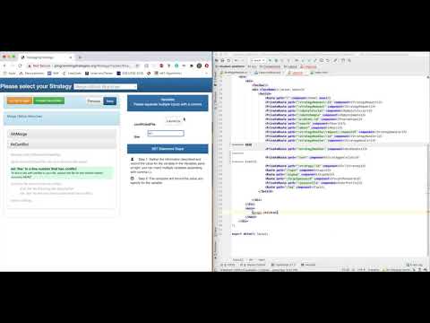 Learn how to fix a merge conflict with the Strategy Tracker