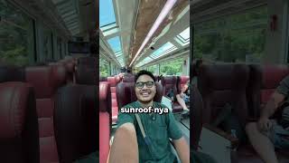 pertama kali naik kereta panoramic, biarpun cuma sebentar😁 #kitaulikyok