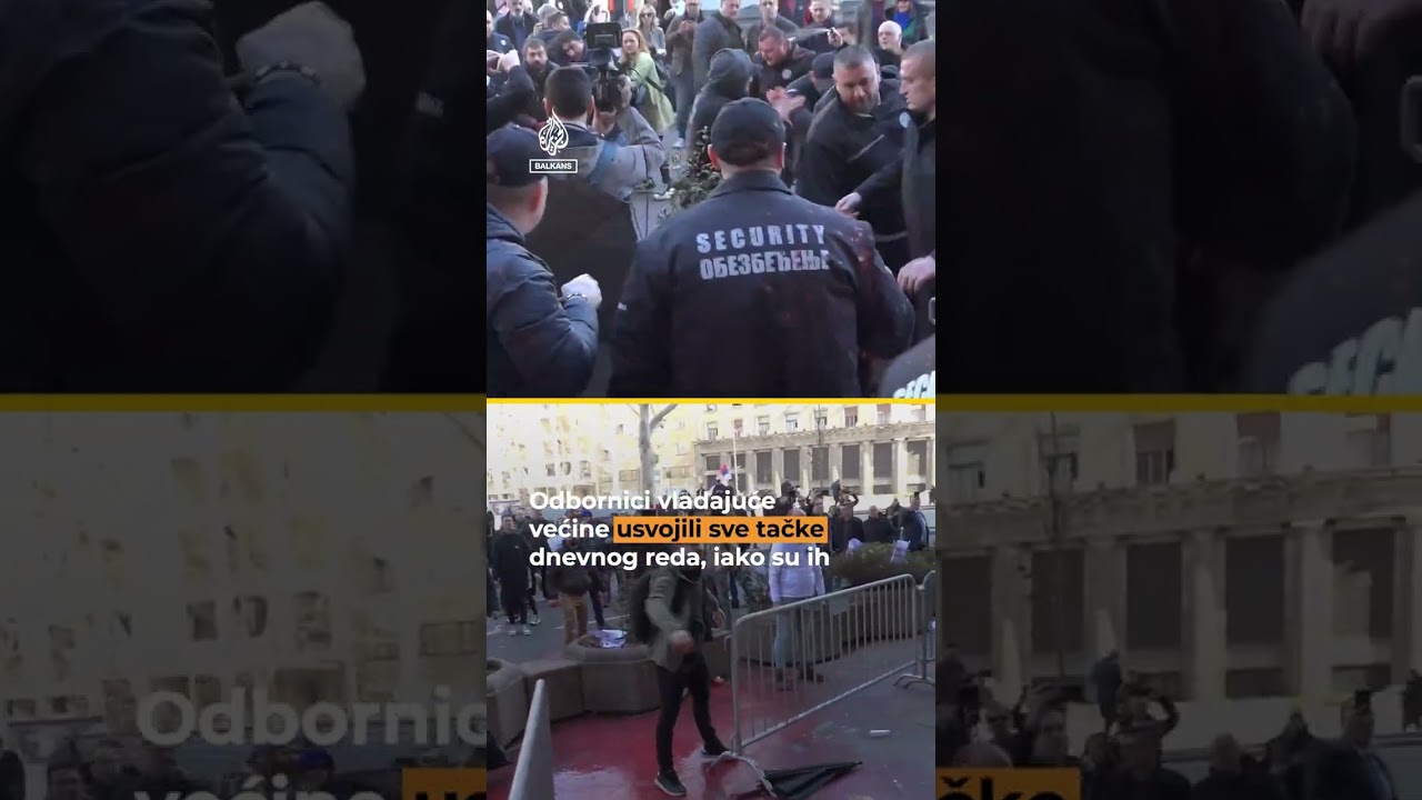 حوادث أمام مبنى بلدية بلغراد - اعتقال شخصين