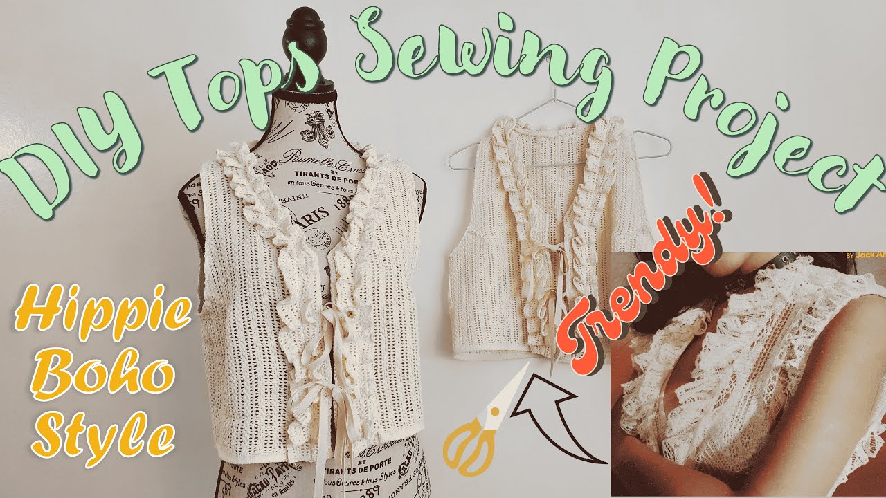 ПРОЕКТ ПО ШИТЬЮ ТОПОВ СВОИМИ РУКАМИ. Как я сшила модные топы в стиле хиппи-бохо из секонд-хенда.