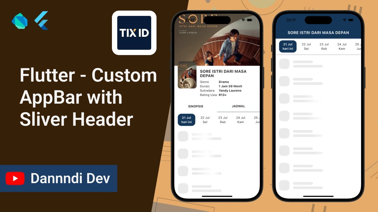 Flutter Indonesia - Custom AppBar with Sliver Header like TIX ID