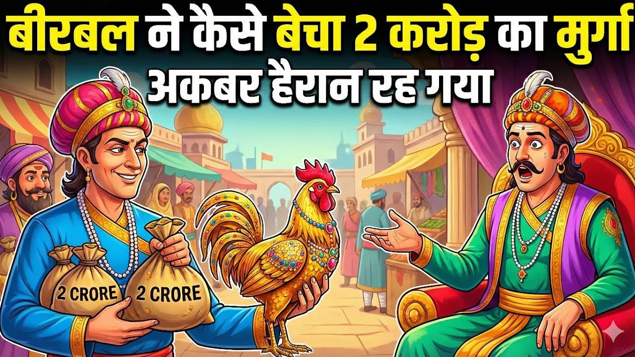 अकबर बीरबल हैरान रह गया! जब पता चला बीरबल ने 2 करोड़ का मुर्गा बेचा । Akbar Birbal Kahani