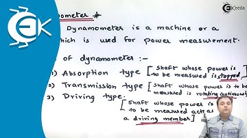 Dynamometer and Types of Dynamometers - Theory of Machine
