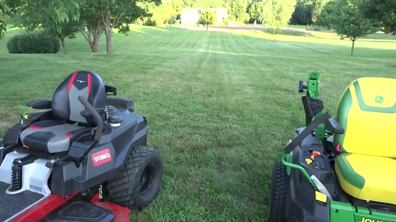 Side by side comparison with John Deere Z530R and Toro Titian Both 54