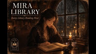 Rainy Library Reading Hour | Mira Library Cozy Lofi Piano for Reading &amp; Focus | 1 hour