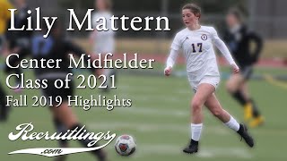 Girls Soccer Highlights | Lily Mattern | Forward Center Mid | 2021 | Gonzaga 2025 Commit