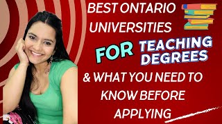 Details Best Ontario Universities for Teaching Degrees & What You Need to Know Before Applying! Guide