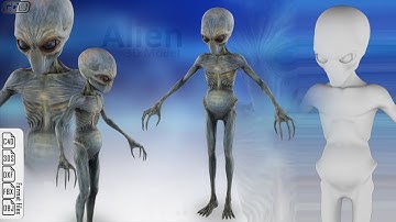 Alien 3D Character - High poly and Low poly | Get 3D Model
