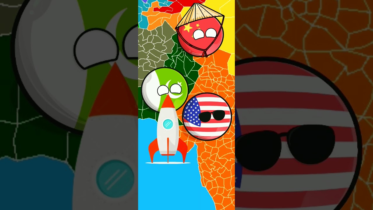 Pakistan goes to The Moon 🌙 #countryballanimation #shorts