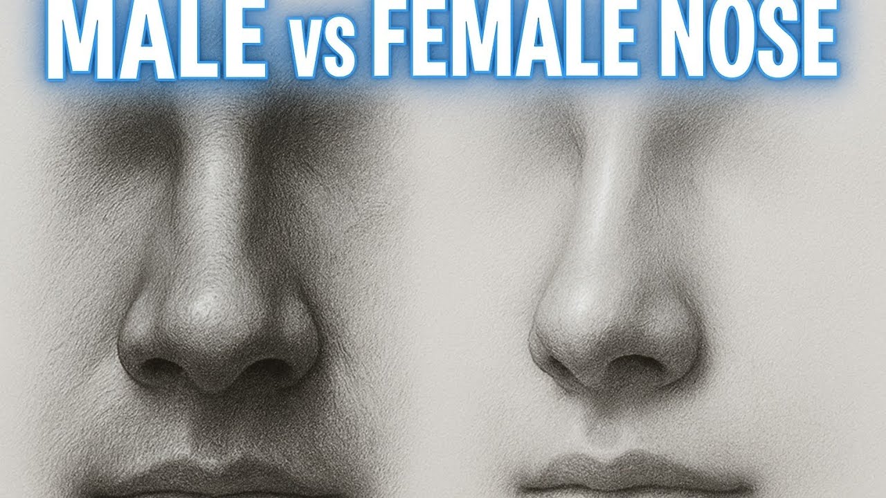 Male vs Female Nose Drawing Tutorial | Realistic Nose Drawing for Beginners