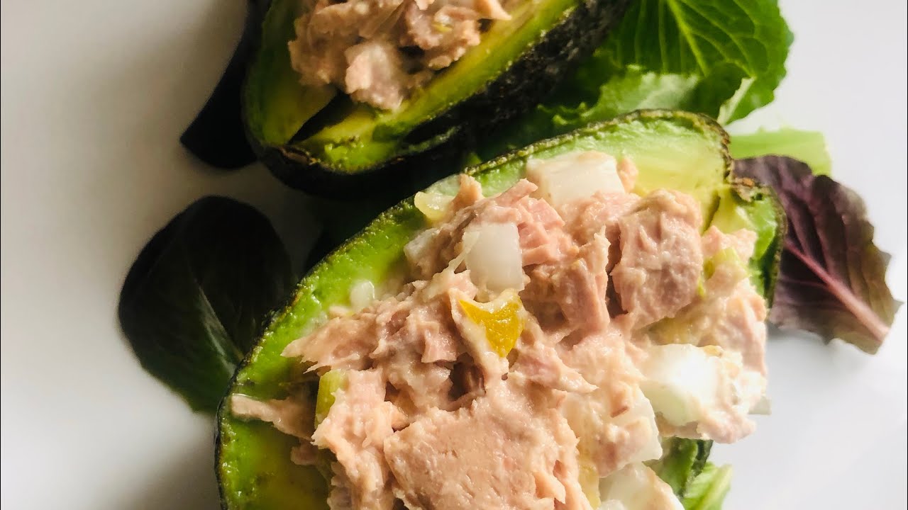 Healthy tuna stuffed avocado Keto recipe YouTube
