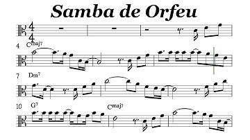 Samba De Orfeu Viola Sheet Music Backing Track Play Along Partitura