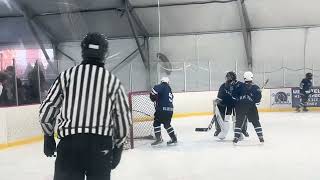 Simone Claps scores the firs goal of her career for Chatham/Millburn ice hockey