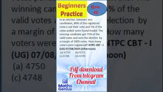 #42 Beggingers Practice Question For SSC/RRB Preparation #ssc #freepdf #rrbntpc#ssccgl#dailypractice