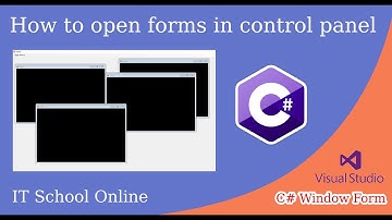 C#  - How to open forms in control panel