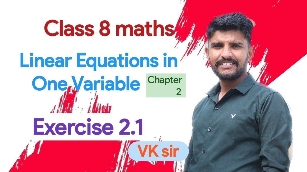 Class 8th maths by vinod ji sir ll chapter 2 ll linear Equations in one Variable #onlineclasses