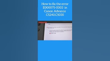 How to fix the error E000075-0003 in Canon Advance C5240.C5235 C5250 C5030 C5045