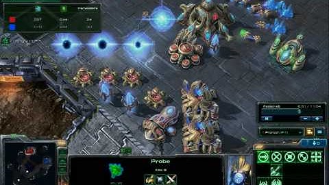 StarCraft 2 Beta - Protoss Dark Templar Rush/Drop
