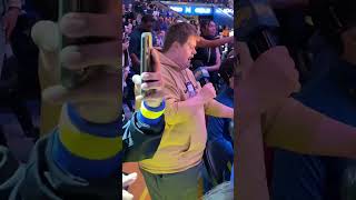 The Warriors invited James Droz to announce their starting lineup tonight