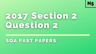 National 5 Physics | SQA Past Papers | 2017 Section 2 | Q2