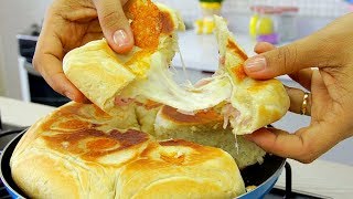 FEITO NA FRIGIDEIRA – PÃO DE PADARIA SEM SOVAR E FICA MELHOR QUE ASSAR NO FORNO