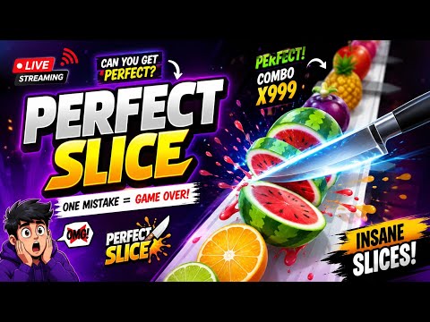 🔴 LIVE - Perfect Slice Gameplay | Satisfying Fruit Cutting | Part-5 #live #shorts