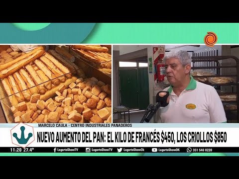 Nuevo aumento del pan 13% en Córdoba