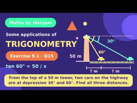Some Applications of Trigonometry Class 10 | Exercise 9.1 Q15 | NCERT Solutions | Maths by Maryam