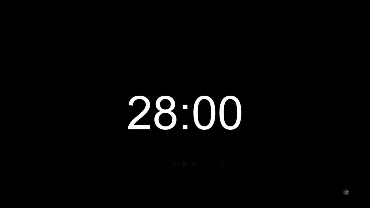 28 Minute Timer Countdown with Black Screen - YouTube