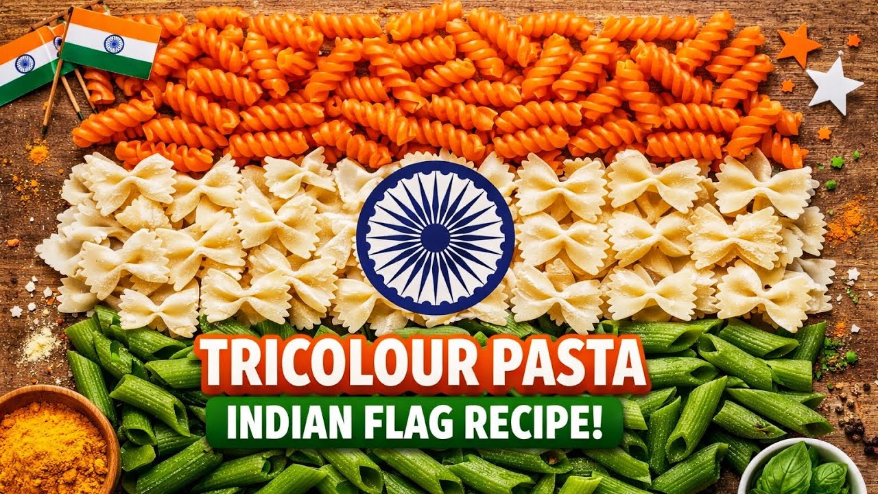 Tricolour Pasta Recipe 🇮🇳 | Republic Day Special Pasta | Kids & Party Favorite