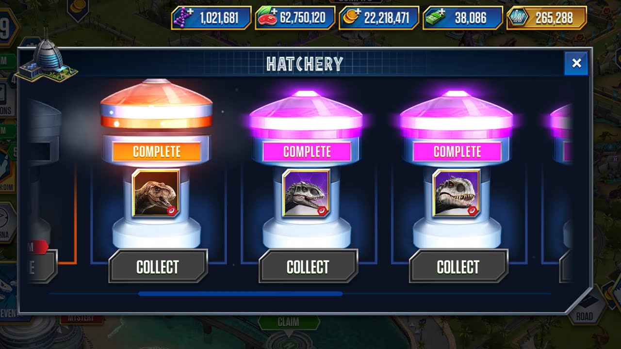 HATCHERY COMPLETE (31)- JURASSIC WORLD THE GAME