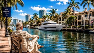 Fort Lauderdale Millionaire Mansions 🇺🇸 | Luxury Waterfront Walking Tour | 4K HDR