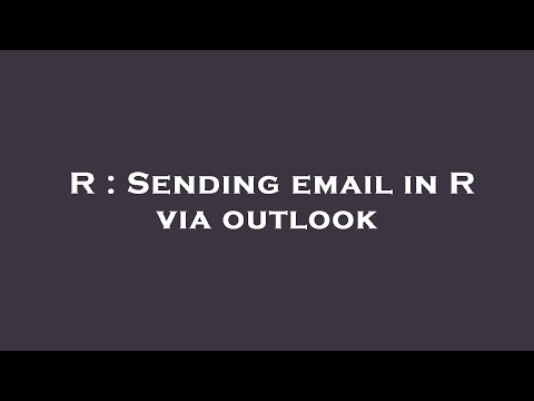 R : Sending email in R via outlook