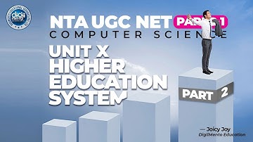 NTA UGC NET Paper 1 UNIT X Higher Education System Part 2 Computer Science