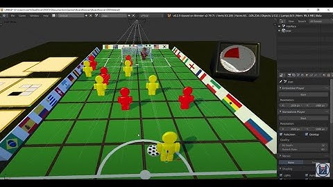 Developing a Digital Soccer board game with UPBGE 0.2.5 (Blender Game Engine) - Part 10