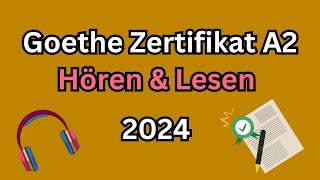 Goethe Zertifikat A2 Hören &amp; Lesen mit Lösungen am Ende jedes Abschnitts