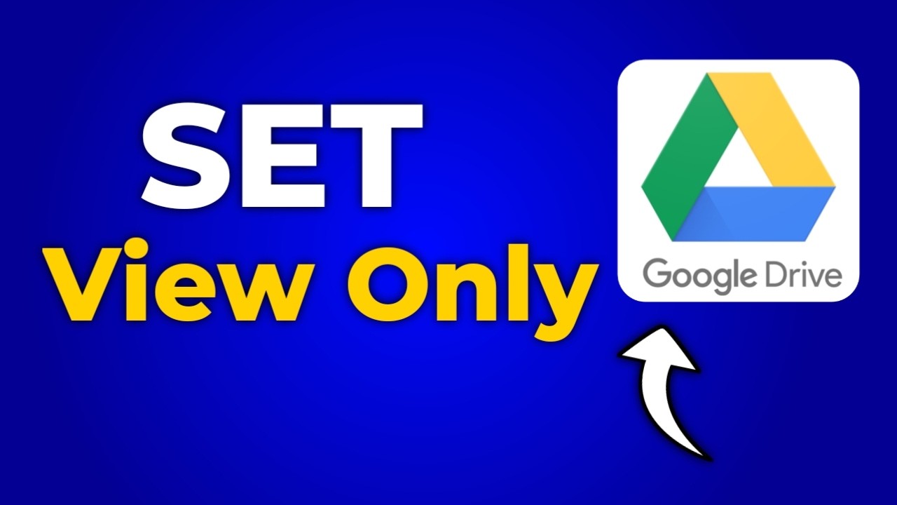 How To Set View Only In Google Drive - YouTube