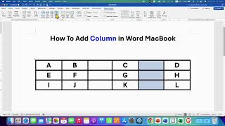 How To Add Column in Word [ MacBook ] How To Add Column Breaks In Word Mac Version