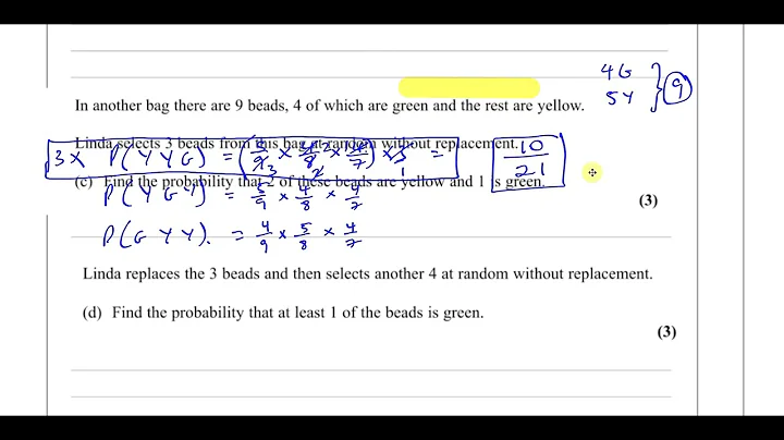 WST01/01, (IAL), Edexcel, S1, June 2015, Q4, Probability, Conditional, Replacment