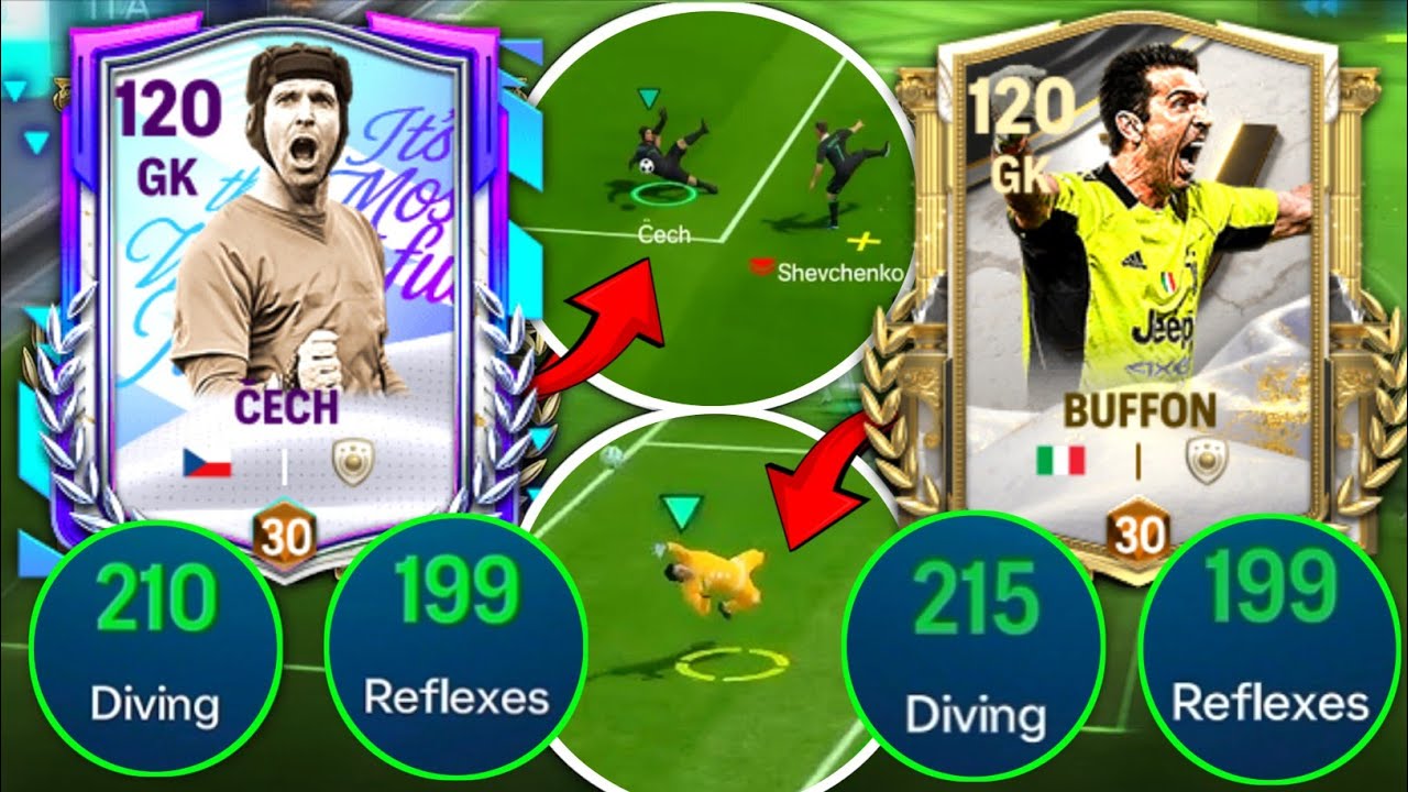 115 Petr Cech ech 🆚 Buffon Review - Ultimate GOALKEEPER Battle🧤 