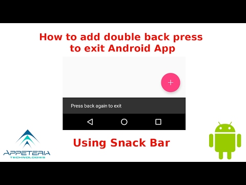 Android onBackPressed – Press BACK again to exit (Android Studio)