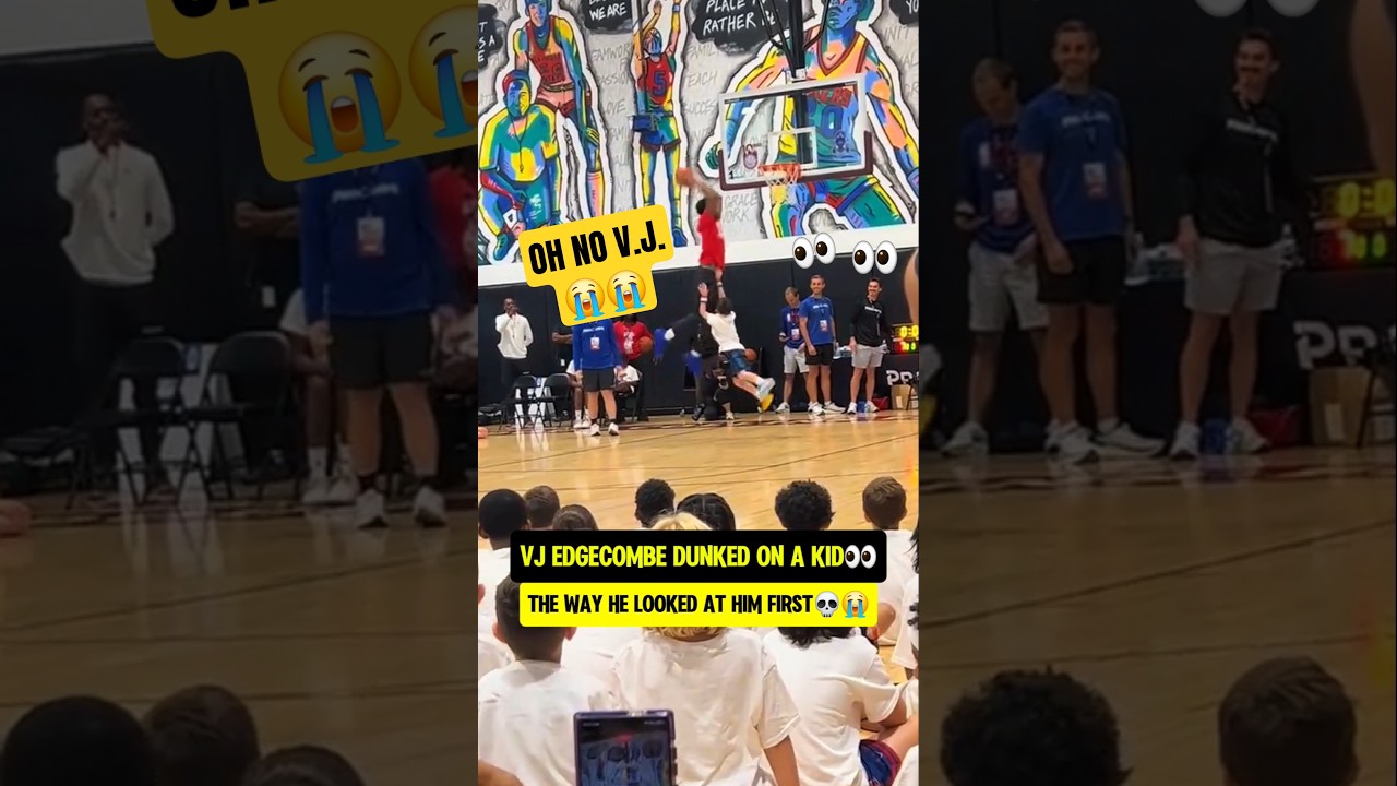 V.J. dunked lil bro INTO THE STANDS😭
