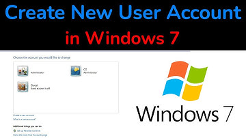 How to create new user account on Microsoft Windows 7 Operating system?