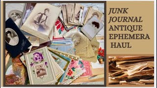 Datos Antique Junk Journal Ephemera Haul Guía