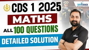 CDS 1 2025 | All 100 MATHS questions with best Solutions ✅ by Randhir Sir #cds #cdsmaths